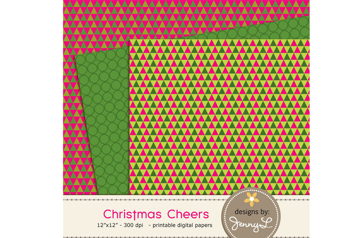 Christmas Digital Papers, a Pattern Graphic by JennyL Designs (Photo 2 of 3)
