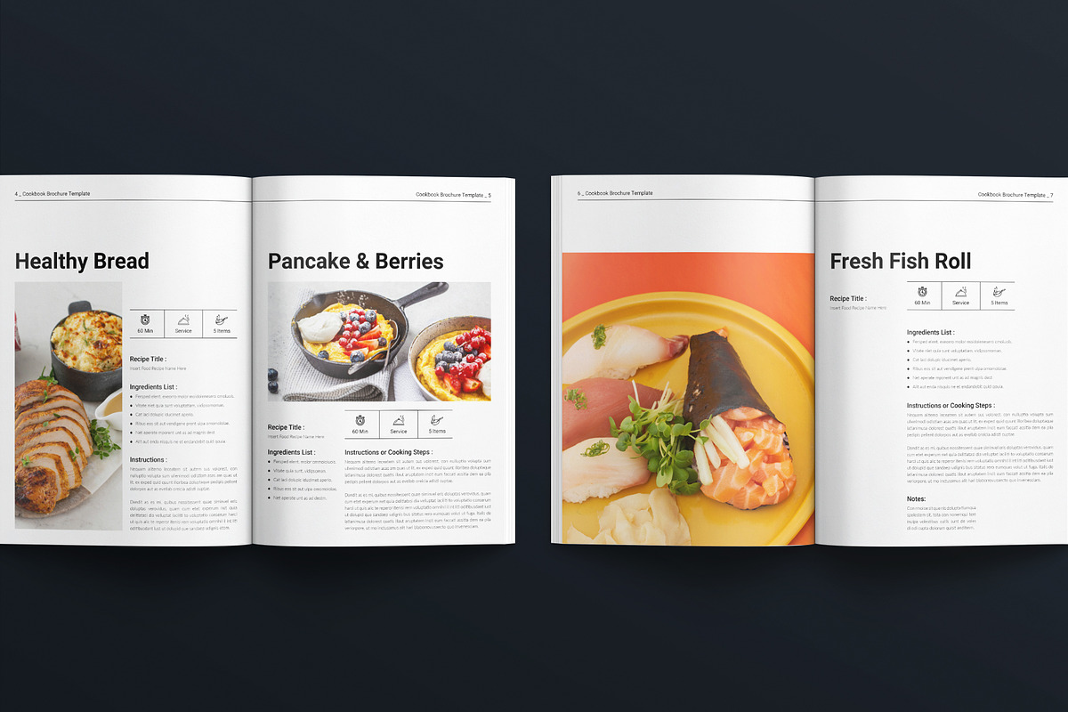 Cookbook Brochure Template, a Brochure Template by E-Type (Photo 3 of 7)
