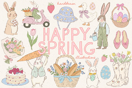 Whimsy Easter, Spring Illustrations, an Object Illustration by Ayya Studio