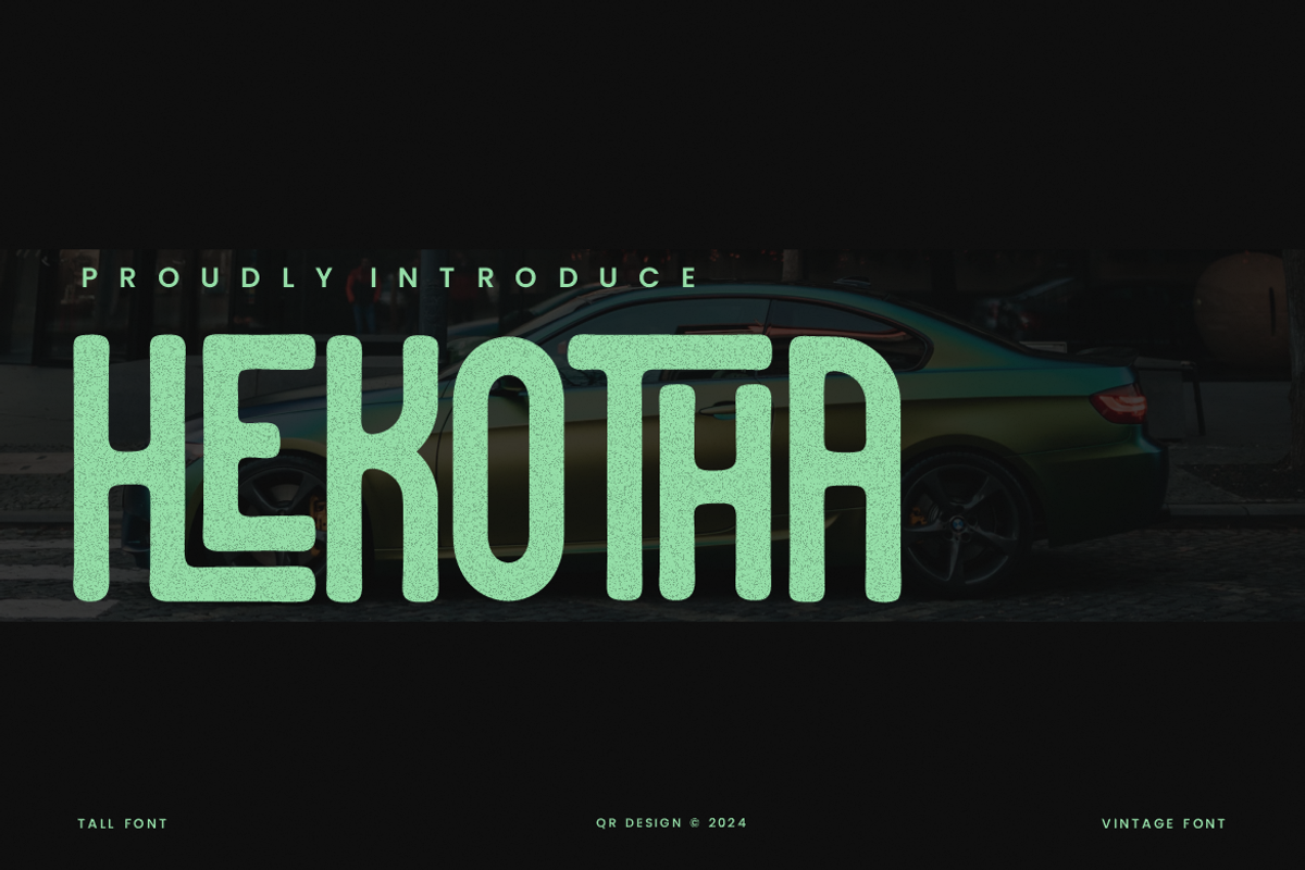 Hekotha - Tall & Condensed Font, a Sans Serif Font by QR Design Studio (Photo 3 of 6)