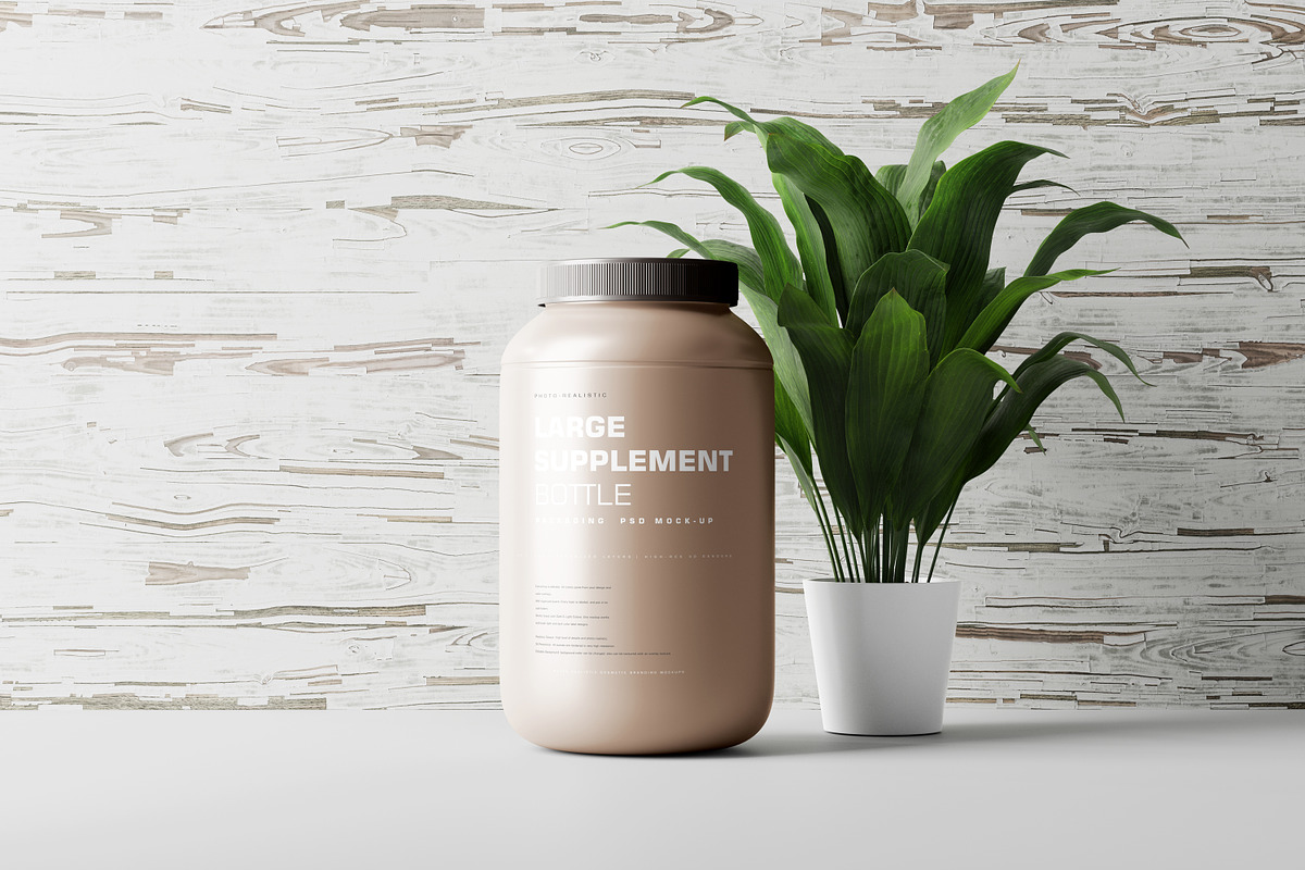 Supplement Jar Mockup, a Cups & Container Mockup by pmvch (Photo 7 of 9)