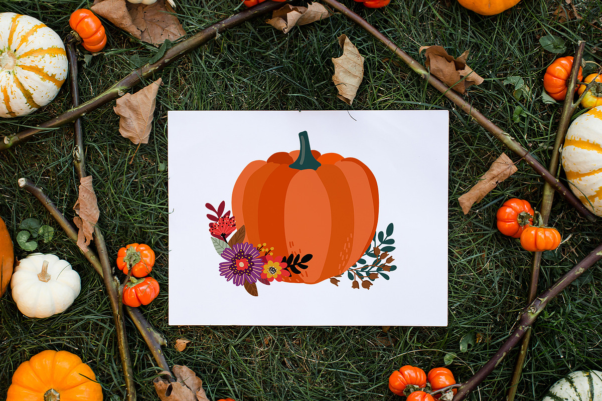November Clipart | Fall Clipart, an Illustration by illuztrate (Photo 2 of 6)