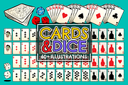 Cards and Dice Vector Pack, an Illustration by Vectory by BSC (Thumbnail 1 of 3)