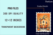 Halloween Postage Stamp Clipart, an Illustration by SinaCreation (Thumbnail 4 of 5)