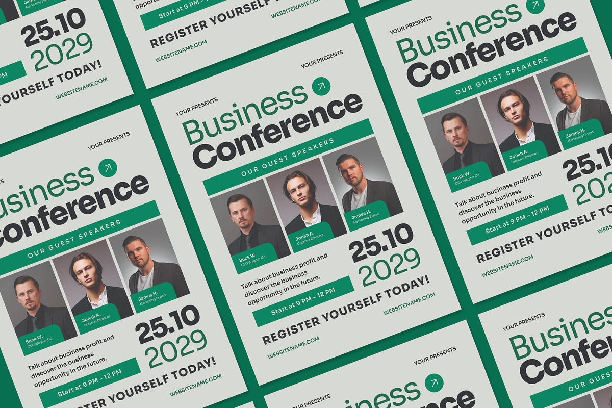 Business Conference - Flyer, a Brochure Template by Izdihaar_Studio (Photo 2 of 3)