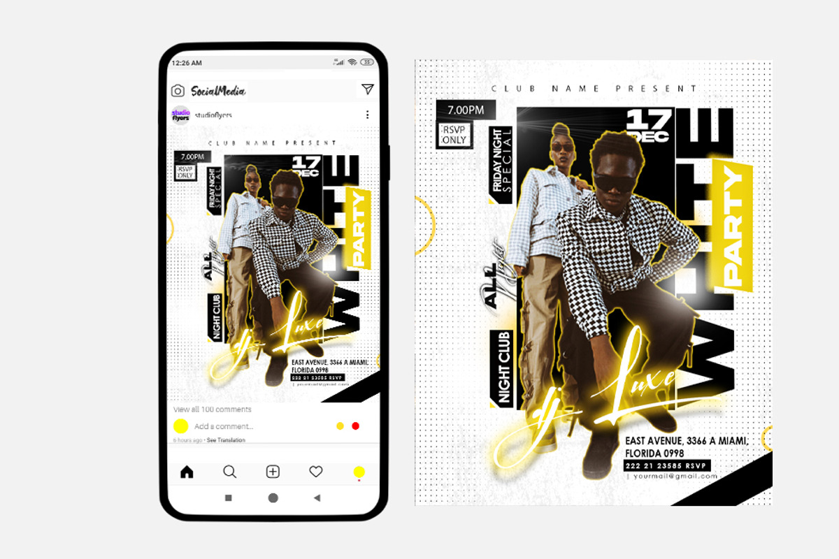 White Party Events Banner (PSD), a Social Media Template by studioflyers.com (Photo 3 of 3)
