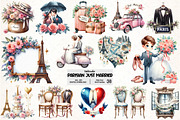 Parisian Just Married Clipart, an Illustration by Pixels.Craft (Thumbnail 1 of 7)