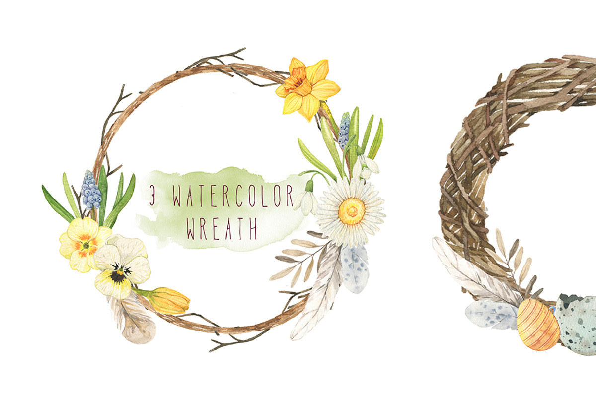Spring watercolor set, an Illustration by PS_patterns (Photo 3 of 4)
