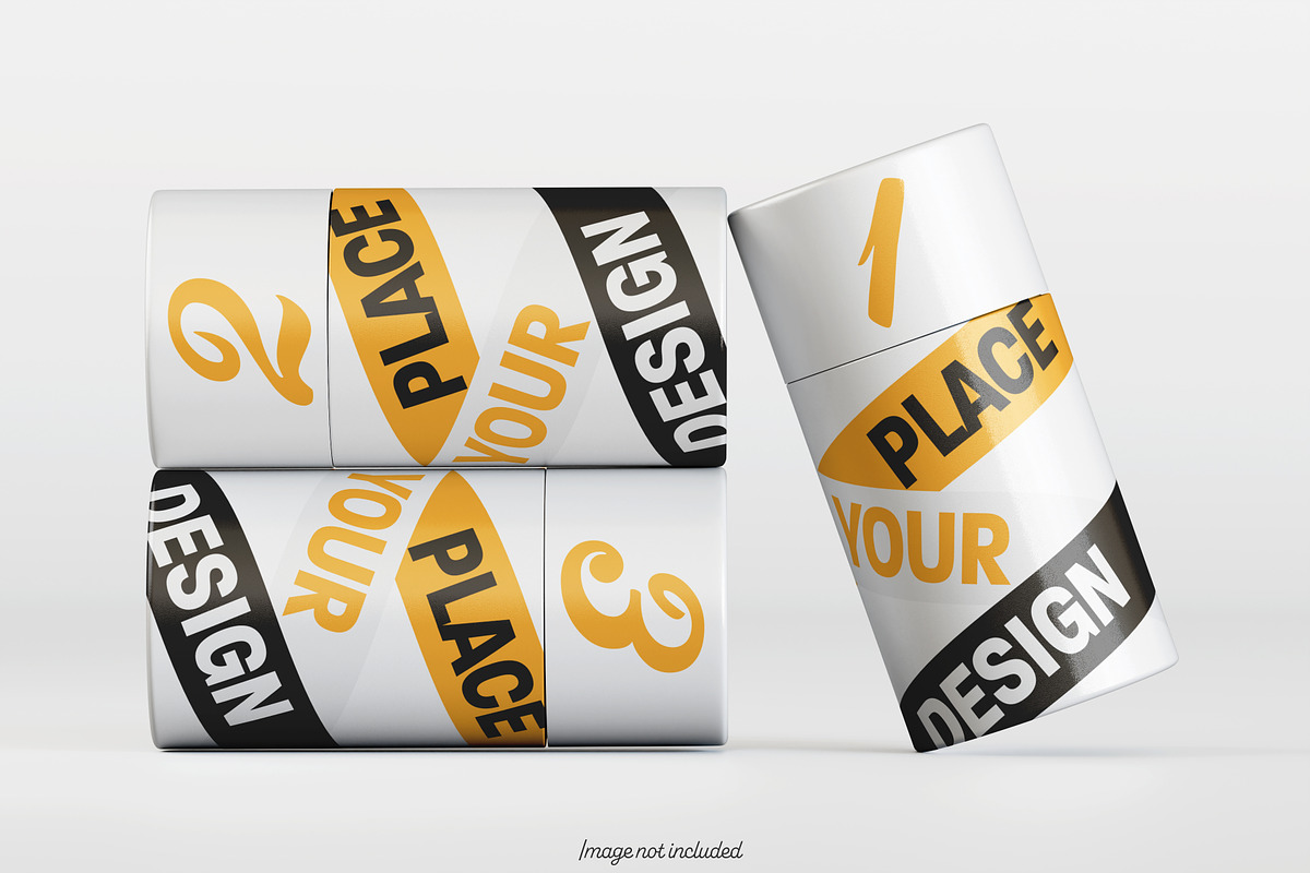 Paper tube pack mockup bundles V2, a Packaging Mockup by Ambo Ampeng (Photo 22 of 26)