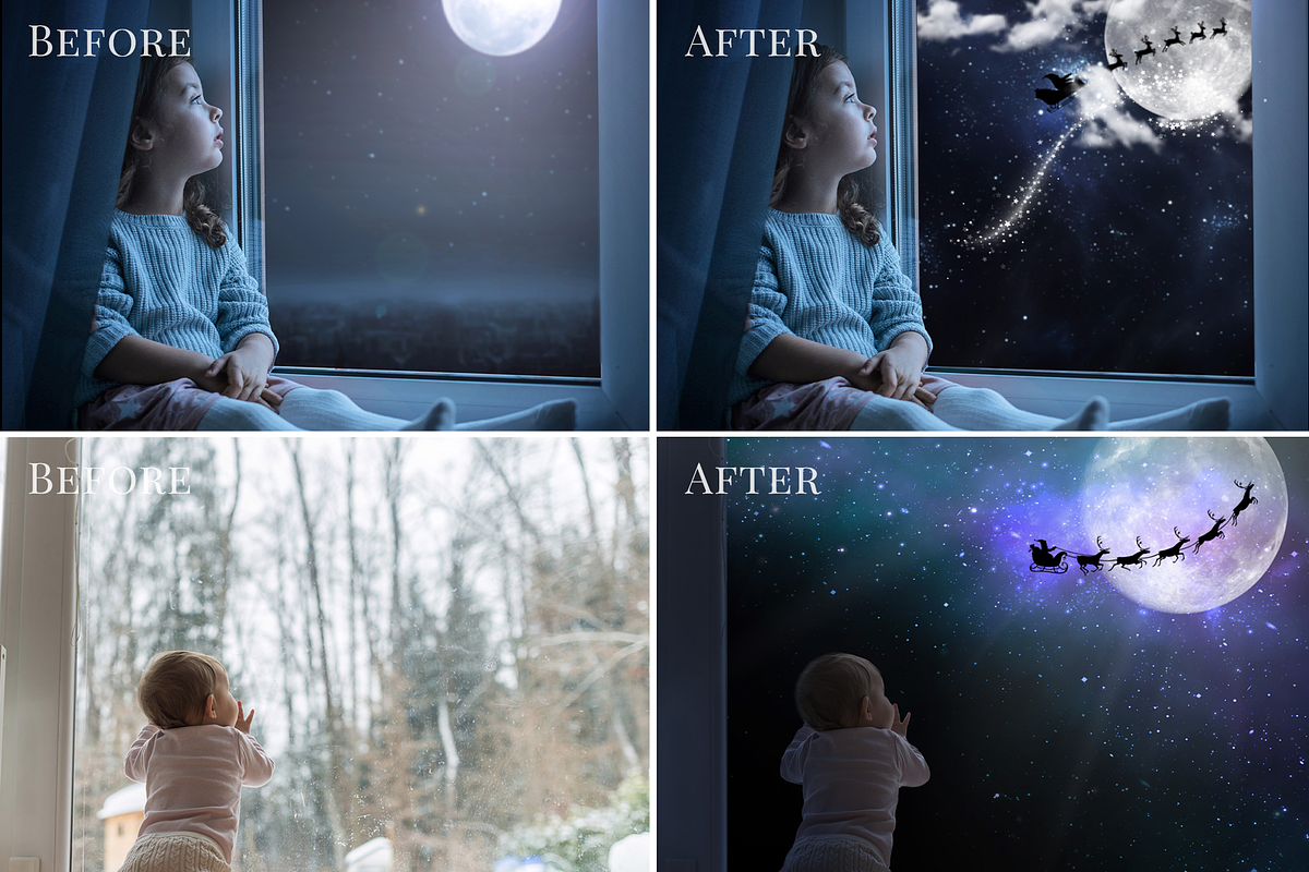 Christmas Sky photo overlays, a Layer Style Add-On by BrownLeopard (Photo 2 of 5)