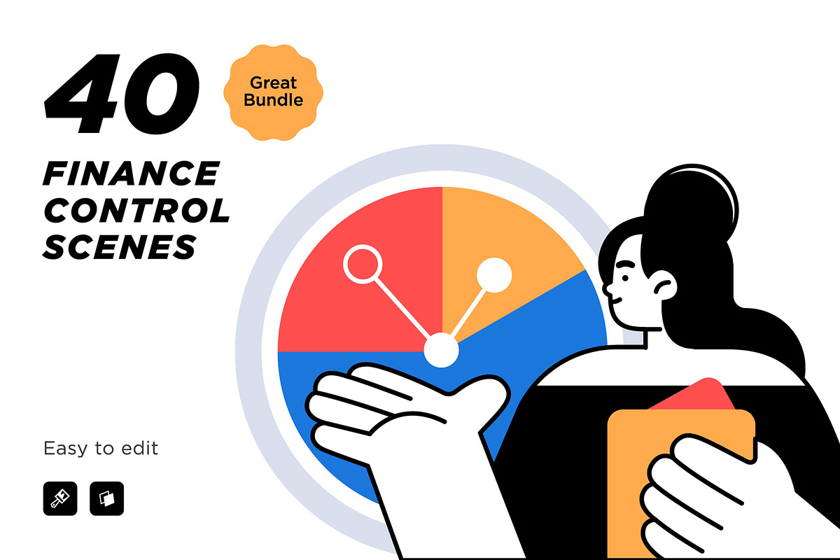 Finance control illustrations, a Person Illustration by StonePic (Photo 1 of 3)
