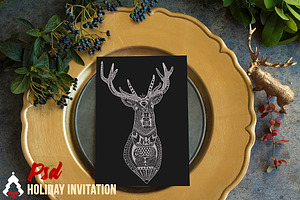 Mockup Xmas menu PSD