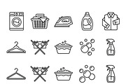 Bundles Set Laundry Vector Icons, an Outline Icon by adenpinkstore (Thumbnail 2 of 10)