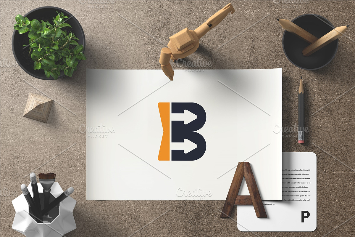 Versatile B Letter 4 Icons Set, a Branding & Logo Template by DesignBox (Photo 5 of 5)