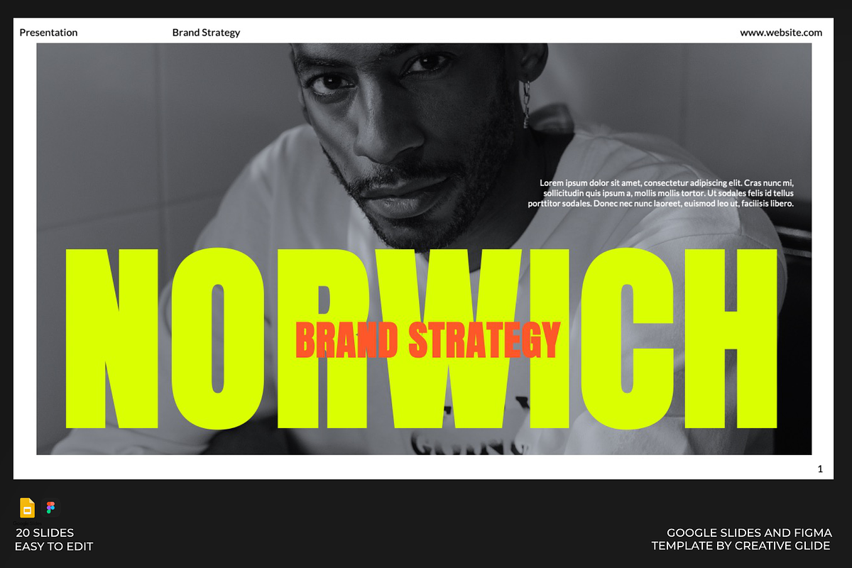Norwich Brand Strategy GSL Figma, a Presentation Template by Creative Glide (Photo 1 of 10)