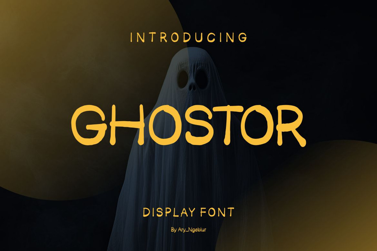 Ghostor - Display Font, a Script Font by Ary_ngeblur (Photo 1 of 5)