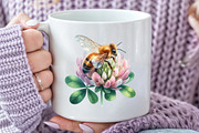 Watercolor Busy Honey Bee Clipart, an Illustration by Rose Art (Thumbnail 5 of 7)