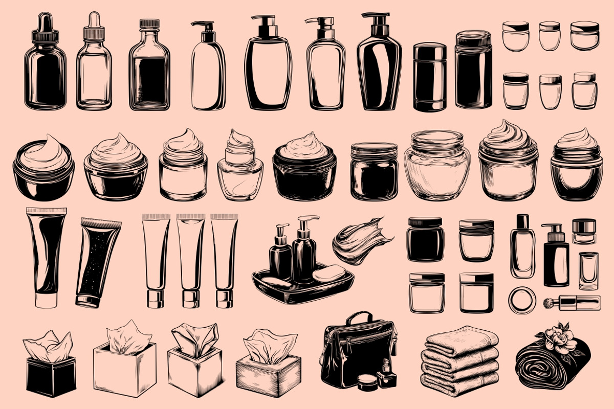 300 Beauty & Cosmetic Illustrations, a Healthcare Illustration by Nocturnal Wolf (Photo 11 of 16)