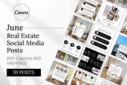 June Real Estate Social Media Posts, a Social Media Template by Marketing Templates Co. (Thumbnail 1 of 10)