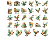 Winter Farm Clipart, an Illustration by Markicha Art (Thumbnail 4 of 4)