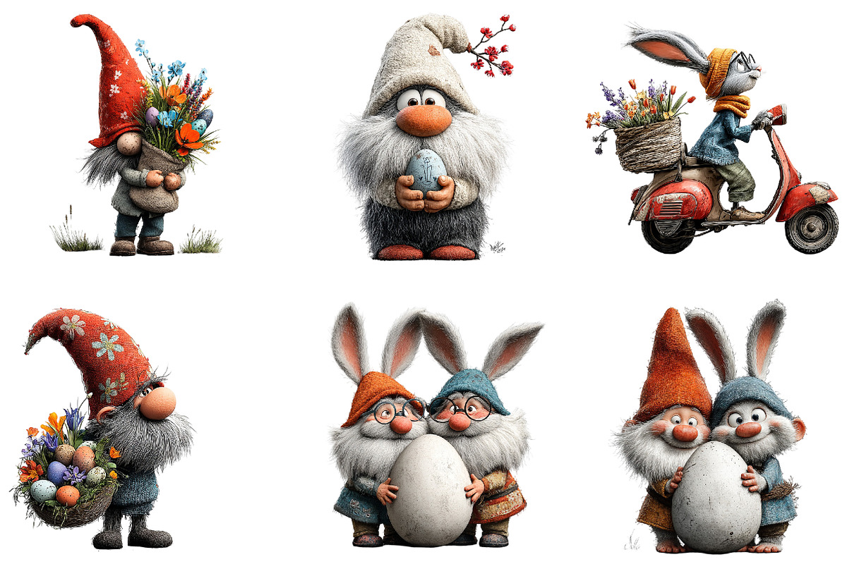Whimsical Easter Gnome Clipart, an Illustration by Sublimation Artist (Photo 6 of 7)