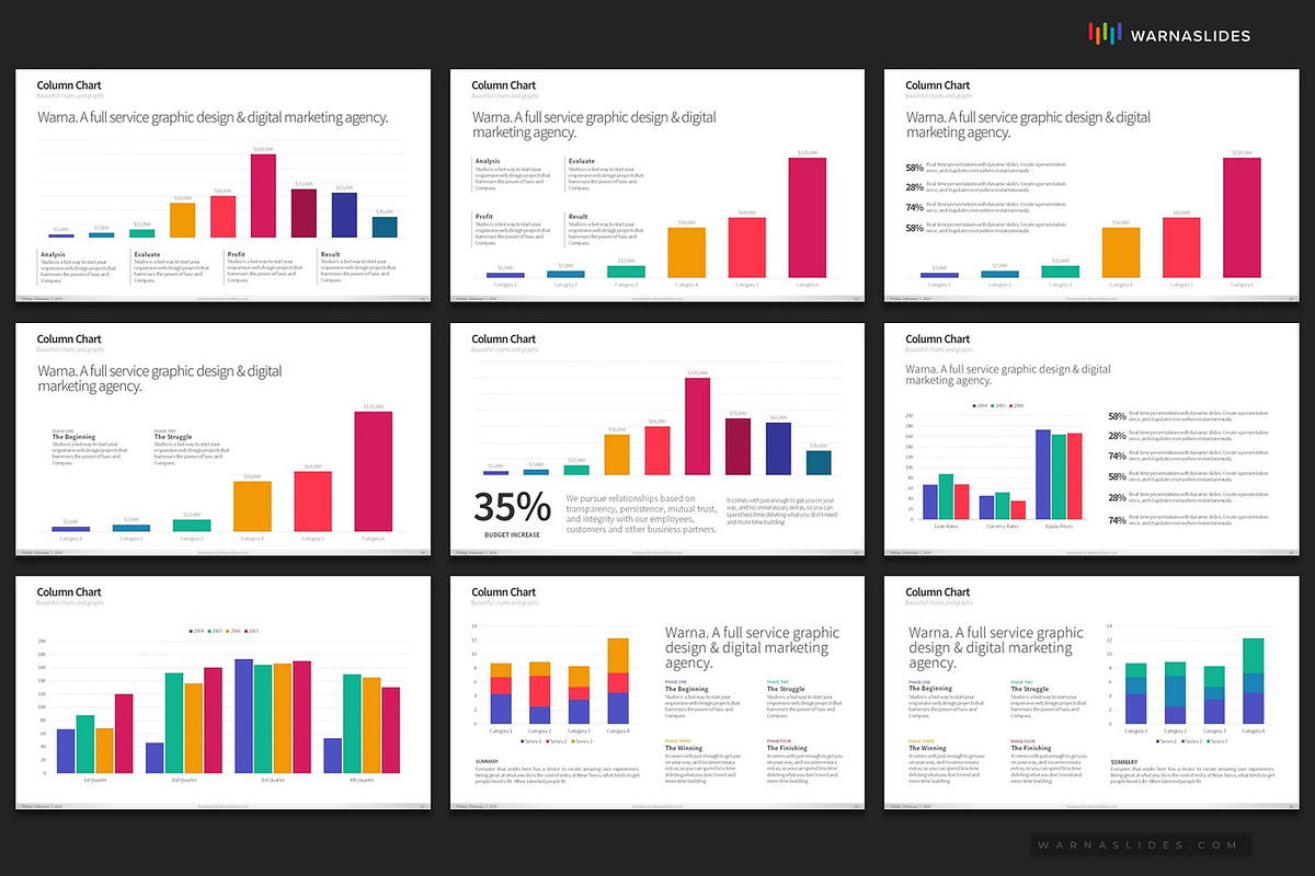 PowerPoint Charts & Graphs, a Presentation Template by Warna Works (Photo 5 of 40)