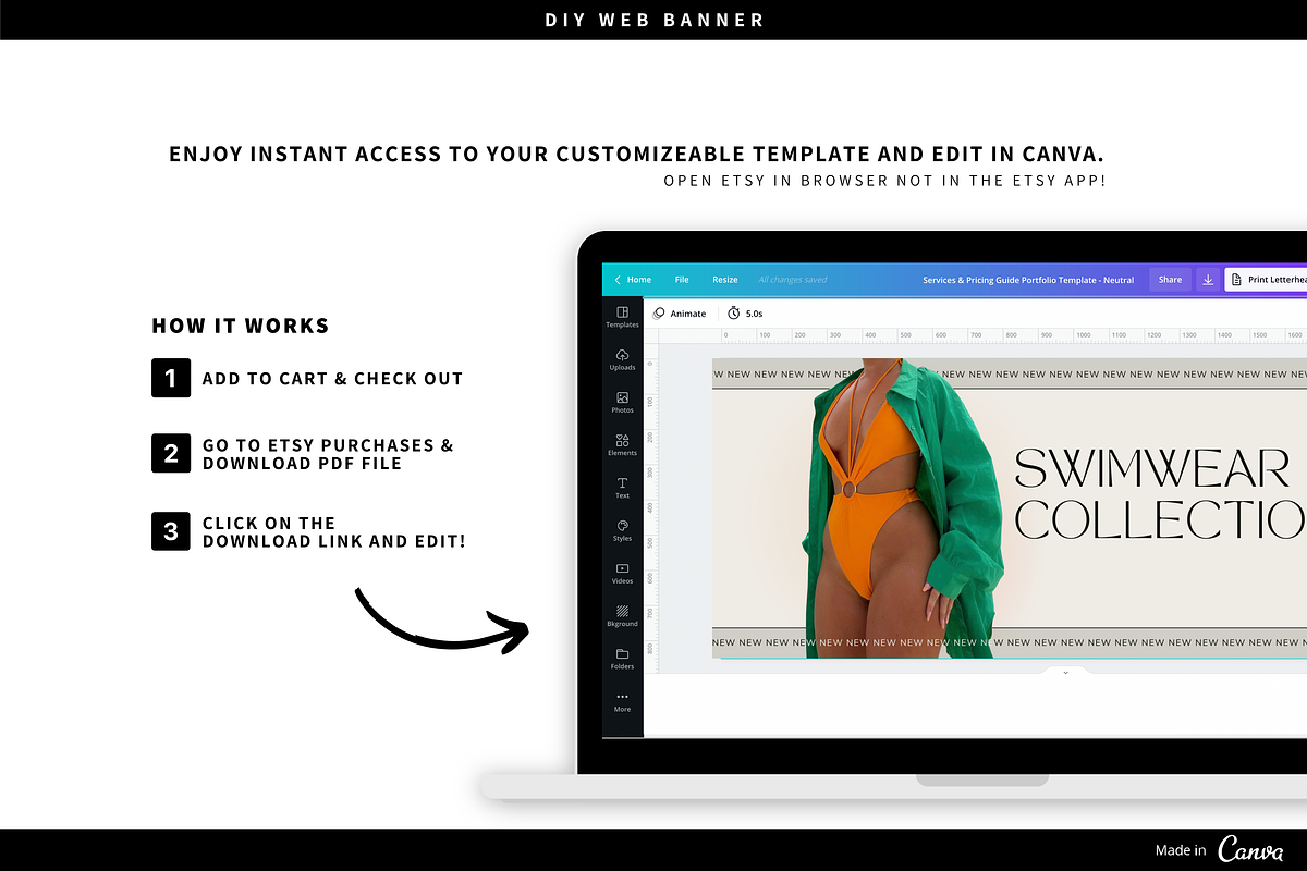 Canva Website Banner Template, a Shopify Template by VVC Studio (Photo 5 of 5)