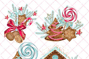 Christmas Gingerbread Clipart