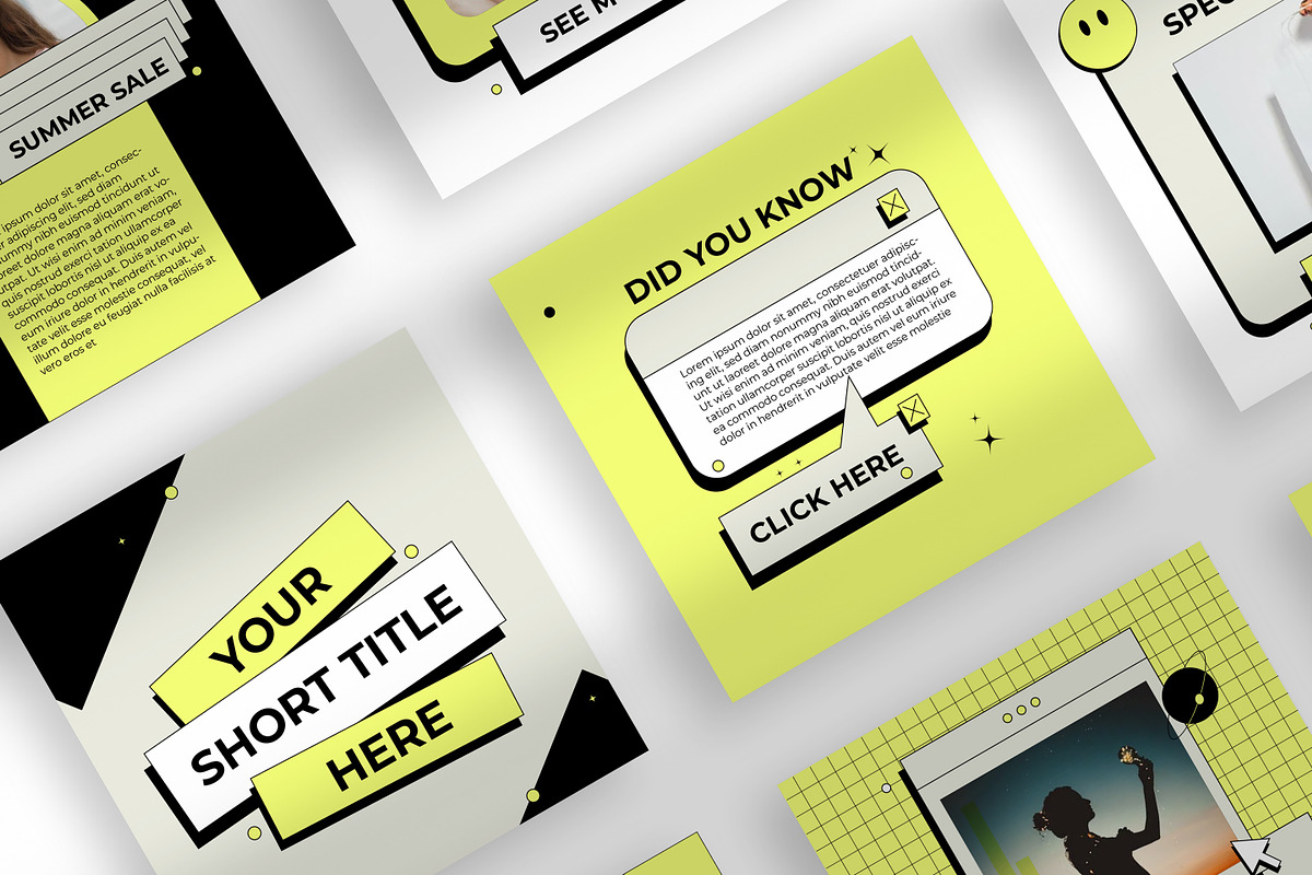 20 social media post design template, a Social Media Template by graphic bakers (Photo 6 of 15)