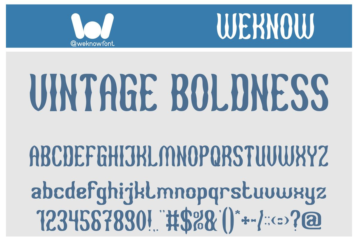 Vintage Boldness font, a Font by weknow (Photo 1 of 8)