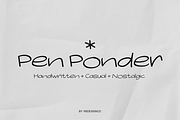 Pen Ponder | Handwritten Font, a Handwritten Font by RS Design Co. (Thumbnail 1 of 5)