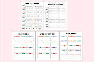 Editable Rainbow Budget Planner