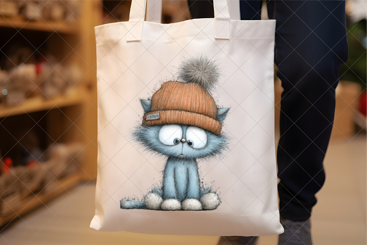 Whimsical Christmas Cats Clipart, an Illustration by SinaCreation (Photo 5 of 7)