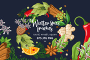Winter spices and herbs templates, a Food Illustration by Primula`s shop (Thumbnail 1 of 4)