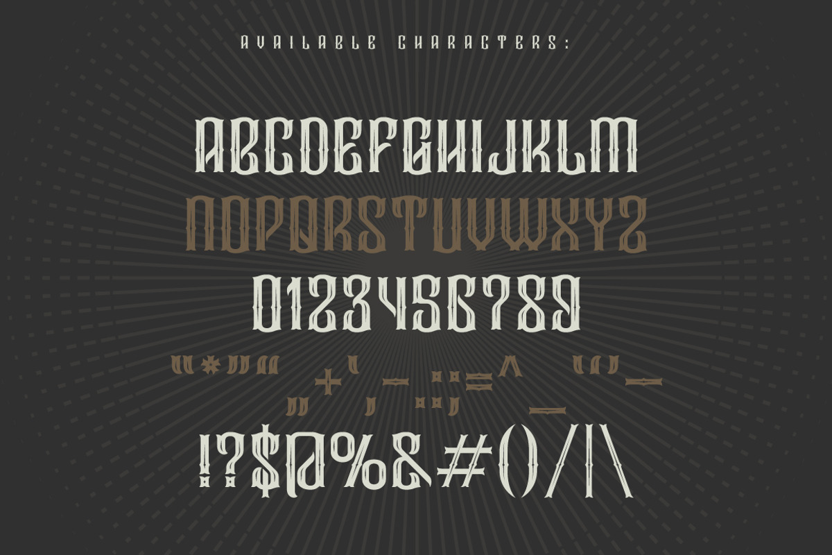Droptune typeface preview 2