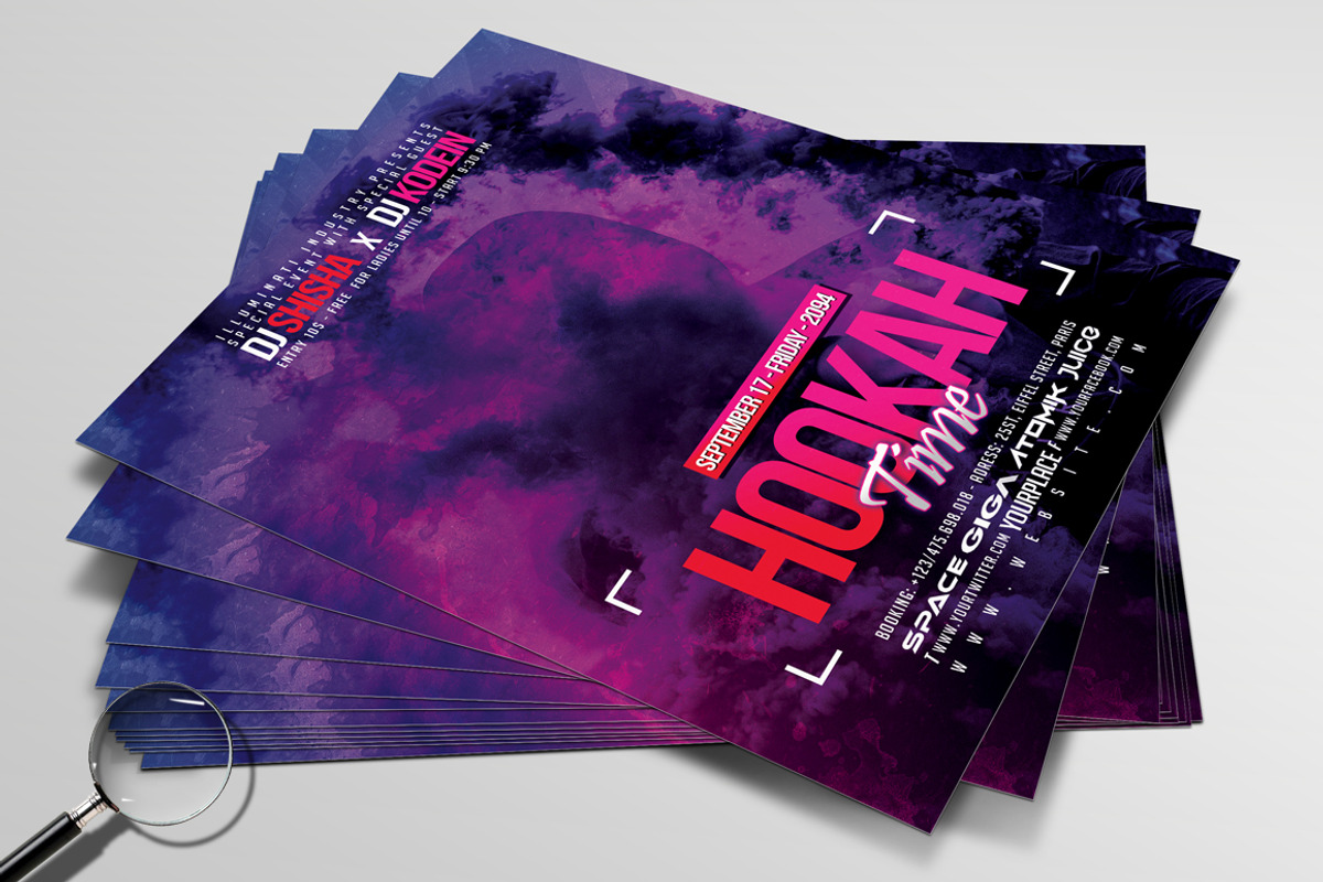 Hookah Time | Shisha Flyer Template, a Flyer Template by GIGA-TEMPLATE
