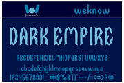 Dark empire font, a Font by weknow (Thumbnail 1 of 5)