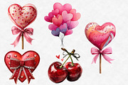 Coquette Valentine Clipart Bundle, an Illustration by Designworld (Thumbnail 5 of 6)