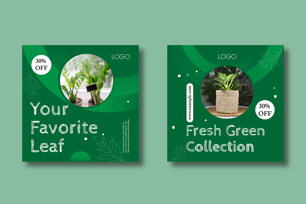 Modern Botanical Social Media Post, a Social Media Template by MightyDesign (Photo 5 of 8)