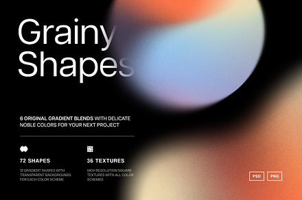 Gradient Shapes Collection, a Texture Graphic by pixelbuddha.net