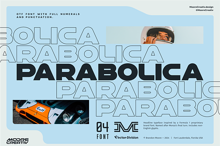 BM Parabolica, a Sans Serif Font by Brandon Moore