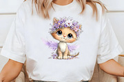 Whimsical spring cat Clipart, an Illustration by Designworld (Thumbnail 6 of 7)