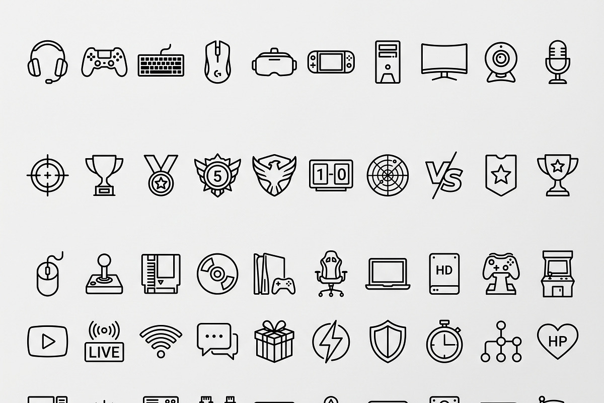 40 Vector Gaming Esports Outline Ico, an Outline Icon by adenpinkstore (Photo 1 of 23)