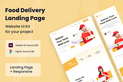 Food Delivery Web Design, a Wireframe Template by INSPR STD (Thumbnail 1 of 6)