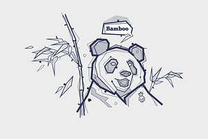 Vector Tattoo Illustration Panda