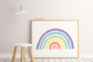 Rainbow Illustration Nursery Print