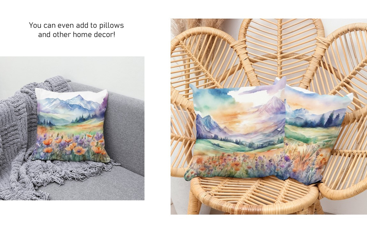 Watercolor Mountain Landscapes Set 5, a Decorative Illustration by Kat's Artful Creations (Photo 7 of 10)