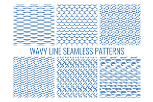 Wavy Line Seamless Patterns