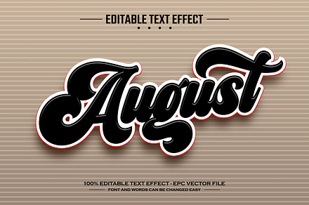 August 3D editable text effect, a Layer Style Add-On by nicemorning