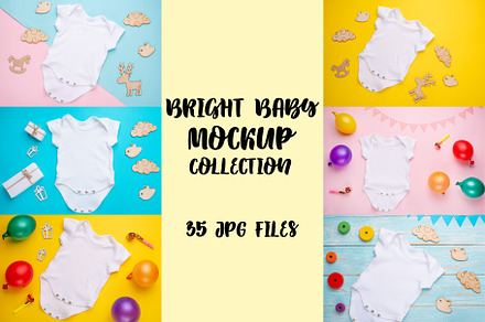 Bright baby mockup collection